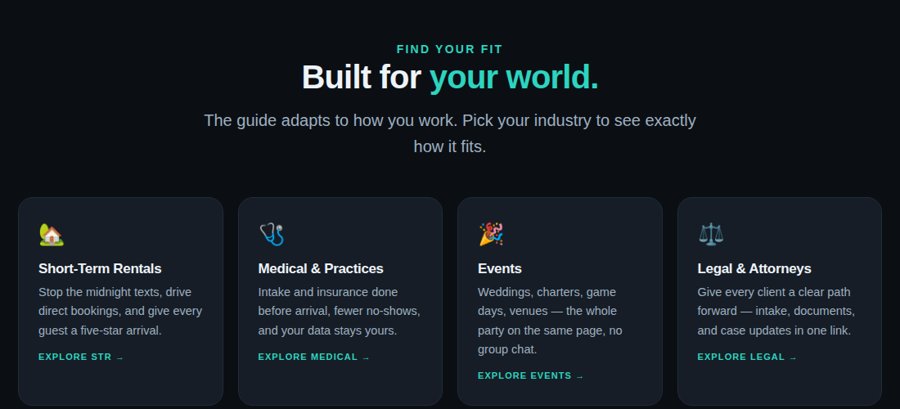 JH Concierge — custom digital guides